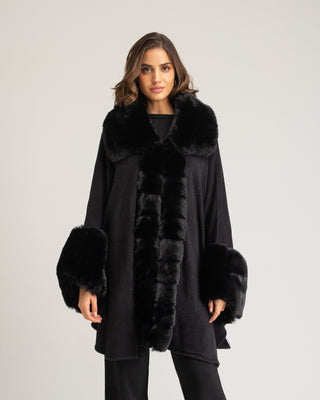 Poncho negro Gia