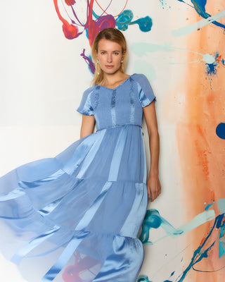Vestido Azul Largo Nour