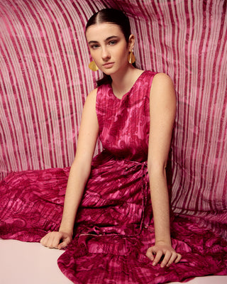 Vestido Midi Fucsia Allegra