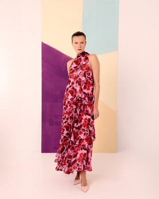 Vestido Largo Cuello Halter Dafne