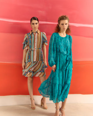 Vestido Corto Estampado Maleya