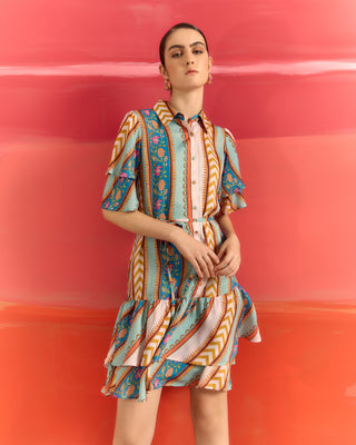 Vestido Corto Estampado Maleya