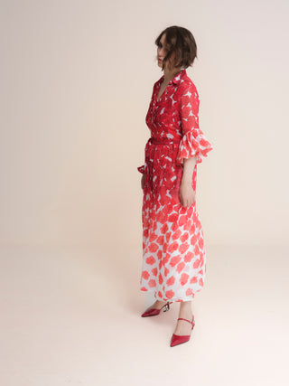 Vestido largo estampado