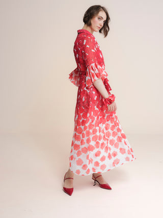 Vestido largo estampado