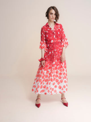 Vestido largo estampado