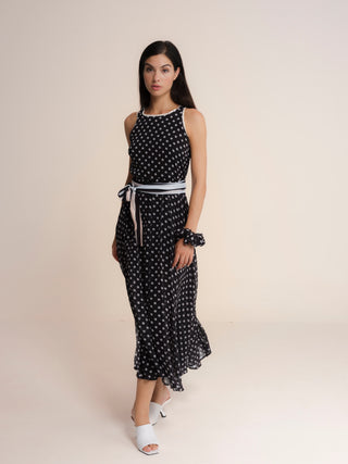Vestido largo estampado Moon Black