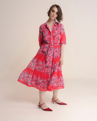 Vestido midi estampado