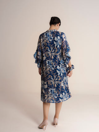 Vestido midi estampado