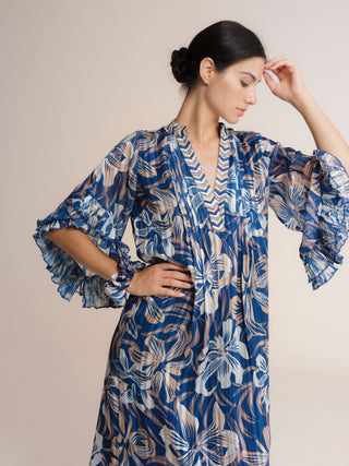Vestido midi estampado
