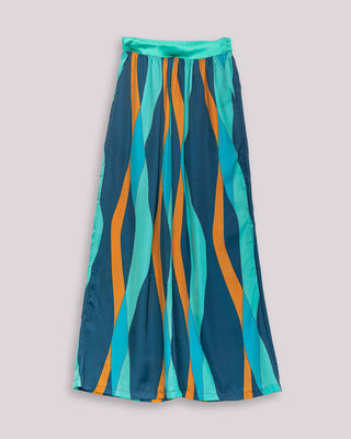 Pantalón con cinturilla y cintura elástica en espalda