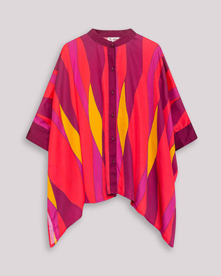 Blusa holgada con cuello redondo