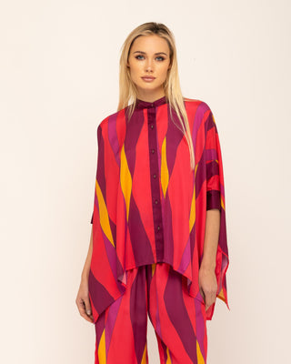 Blusa holgada con cuello redondo