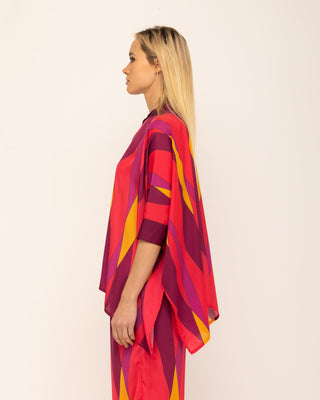 Blusa holgada con cuello redondo