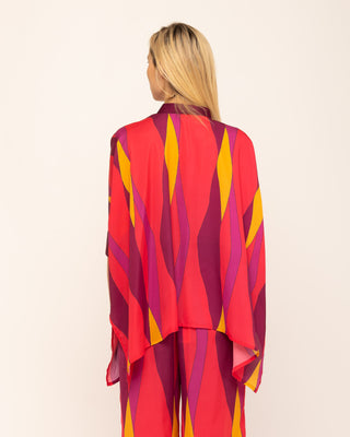 Blusa holgada con cuello redondo
