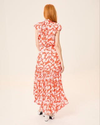 Vestido midi Zia estampado con lazada
