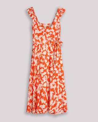 Vestido midi Zia estampado con lazada