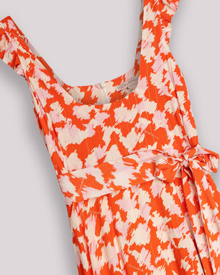 Vestido midi Zia estampado con lazada
