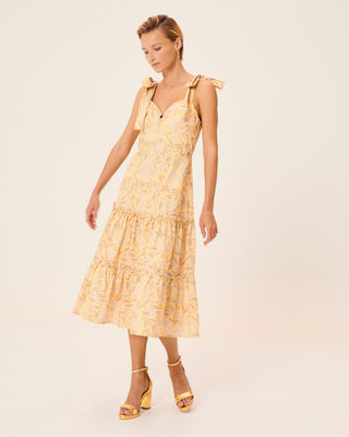 Vestido midi Dune sin mangas y con estampado floral