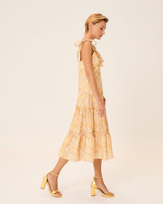 Vestido midi Dune sin mangas y con estampado floral
