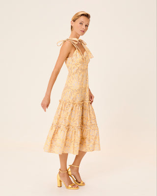Vestido midi Dune sin mangas y con estampado floral