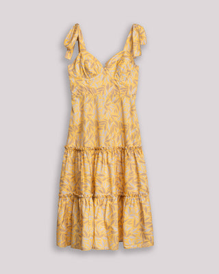 Vestido midi Dune sin mangas y con estampado floral