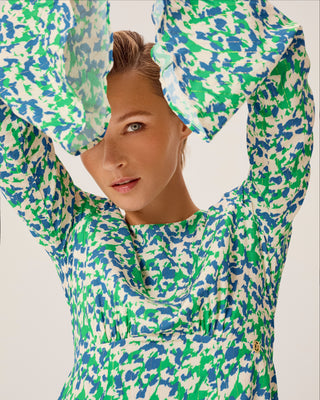 Vestido corto Marsella con escote redondo y lazos ajustables