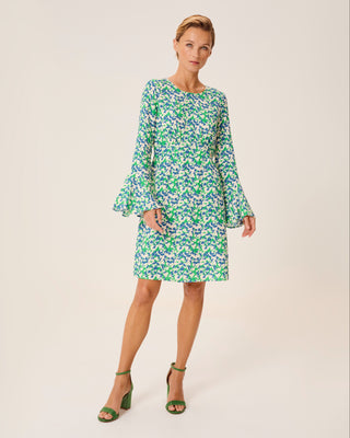 Vestido corto Marsella con escote redondo y lazos ajustables