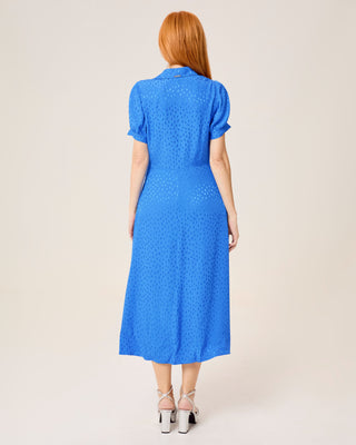 Vestido midi Dijon cruzado con cuello camisero y lazo
