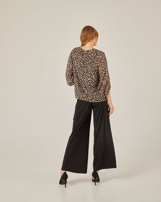 Blusa relajada manga abullonada
