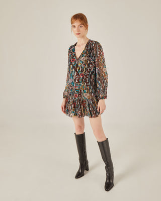 Vestido mini lencero paisley print