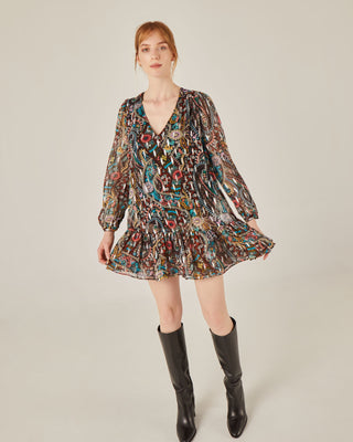 Vestido mini lencero paisley print