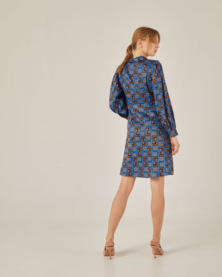Vestido midi cruzado manga larga