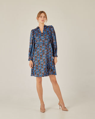 Vestido midi cruzado manga larga