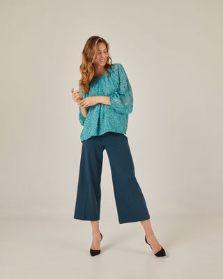 Blusa relajada tejido lurex