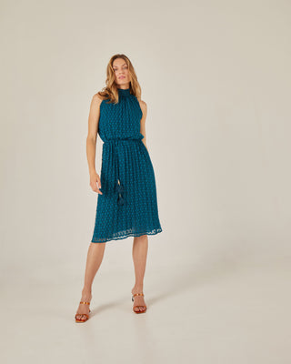 Vestido midi plisado