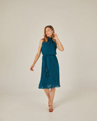 Vestido midi plisado