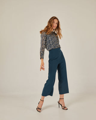 Pantalón culotte con pinzas