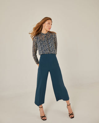 Pantalón culotte con pinzas