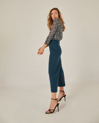 Pantalón culotte con pinzas