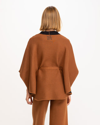 Jersey tipo poncho cruzado bicolor