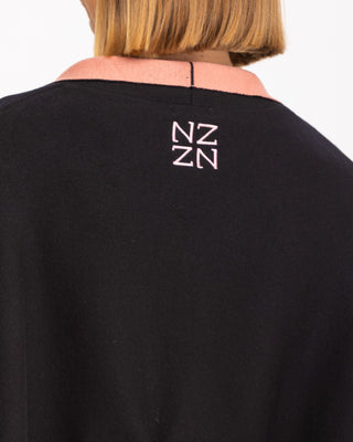 Jersey tipo poncho cruzado bicolor