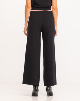 Pantalón de punto y tiro alto elástico