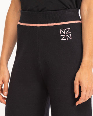 Pantalón de punto y tiro alto elástico