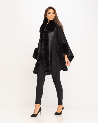 Poncho escote en pico