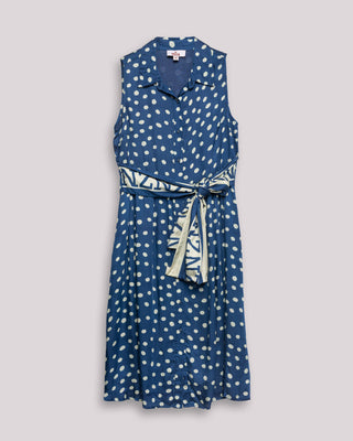 Vestido midi camisero con cinturón personalizado y manga sisa