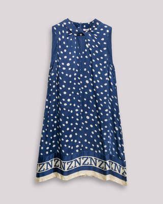 Vestido corto con nudo en cuello