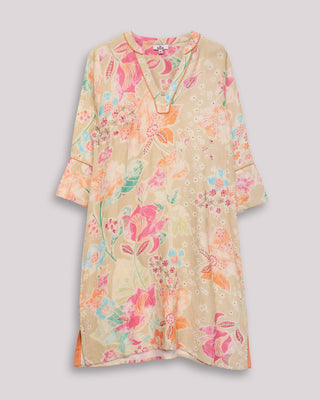 Vestido corto manga 3/4