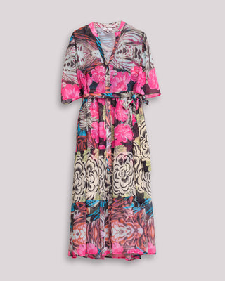 Vestido midi camisero con bordado