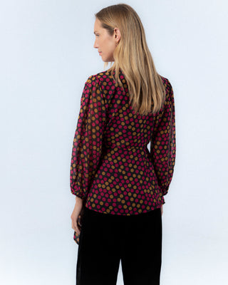 Blusa lunares en tonos otoñales