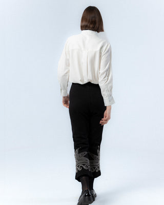 camisa blanca de lentejuelas Lucía